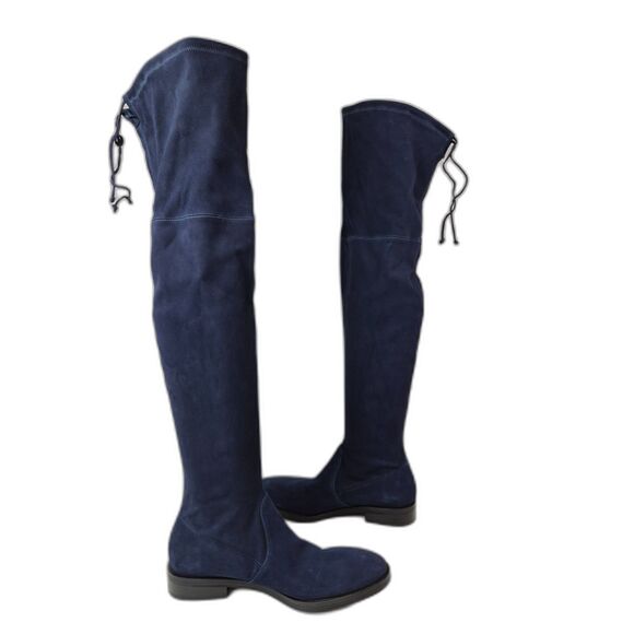 Stuart Weitzman Women's Jocey Suede Over The Knee Boots Lowland Blue Size 9.5 B - Picture 3 of 7